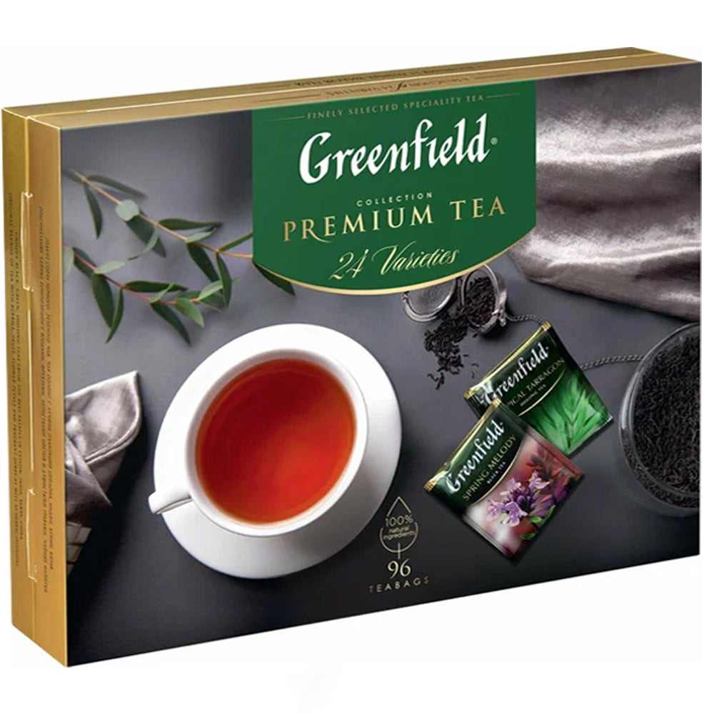 Assorted Tea Set 24 Flavors "Premium Tea Collection", Greenfield, 96 Pyramids