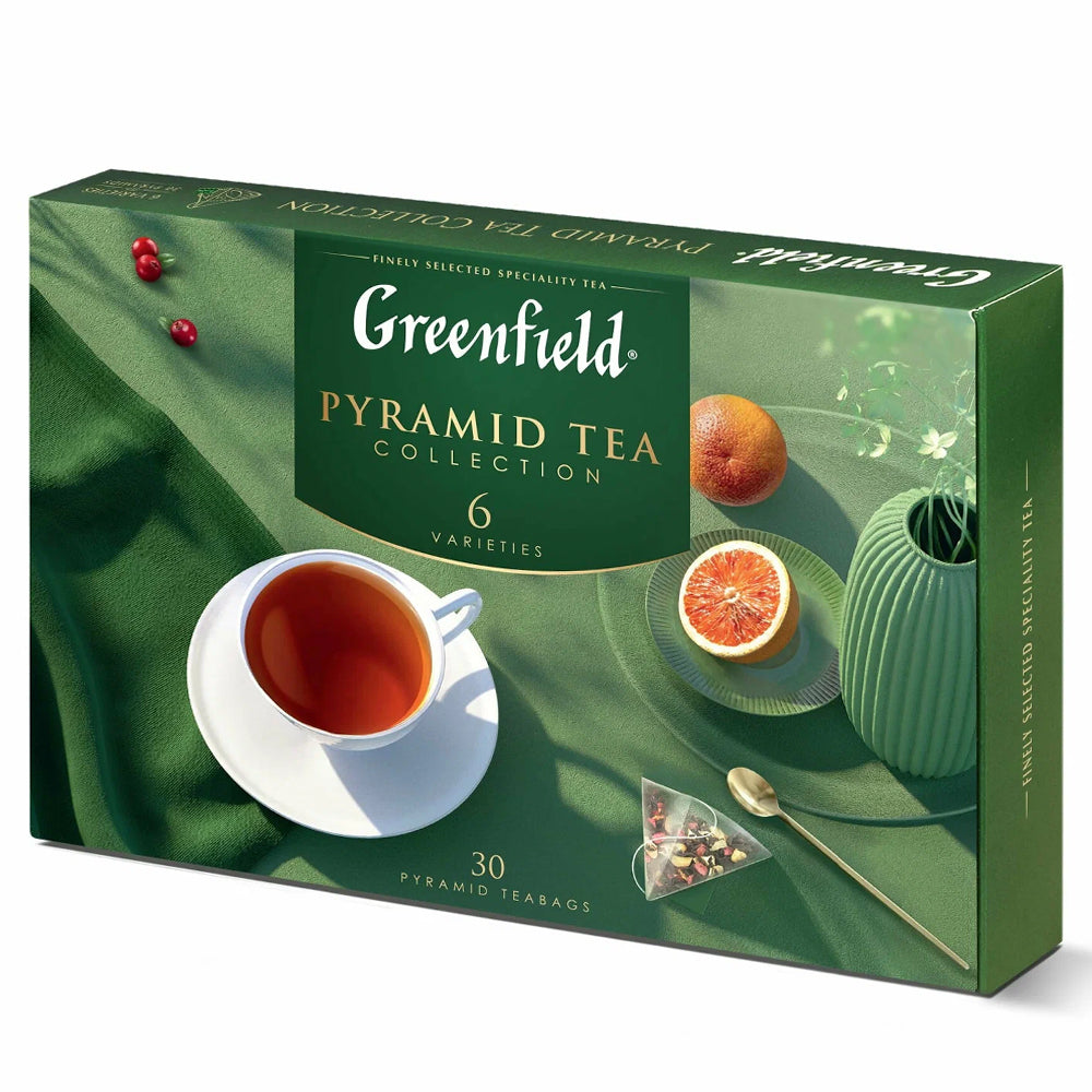 Assorted Tea Set 6 Flavors "Pyramid Tea Collection", Greenfield, 30 Pyramids