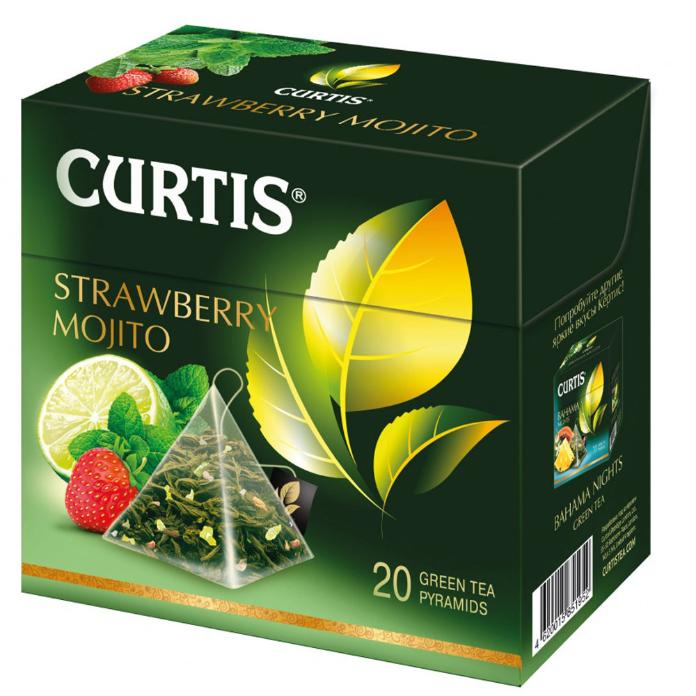 Green Flavored Tea "Strawberry Mojito", Curtis, 20 Pyramids