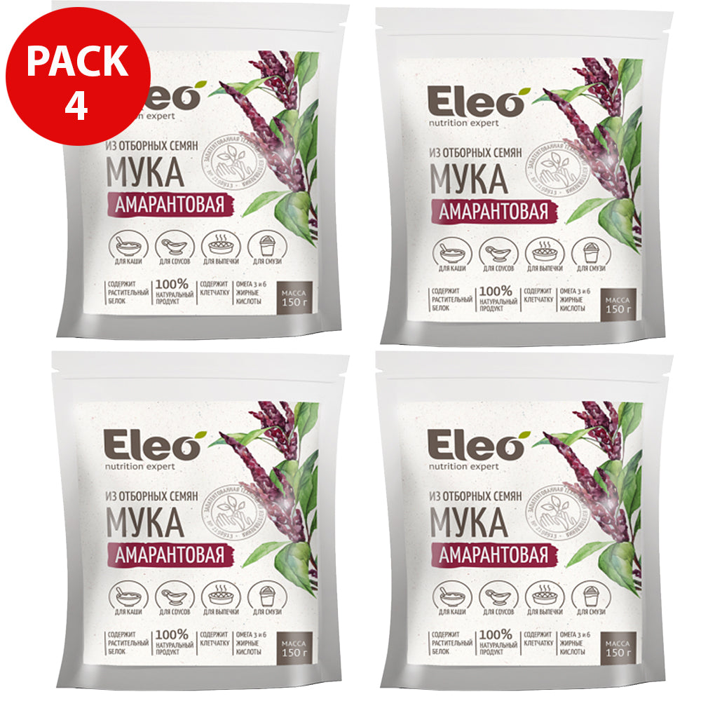 PACK 4 Gluten-Free Amaranth Flour, Eleo, 150g x 4