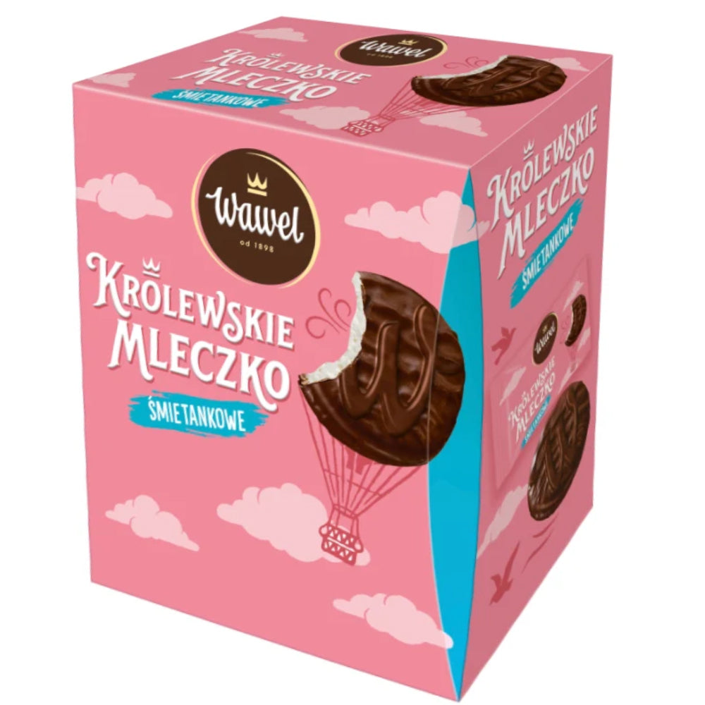 Chocolate Covered Milky Cream Marshmallow "Królewskie Mleczko", Wawel, 300g/ 10.58oz 