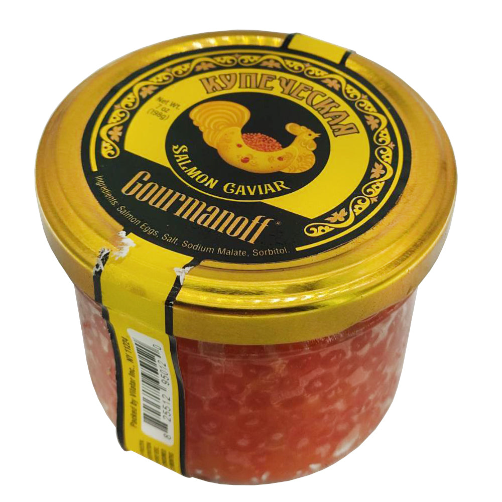 Red Salmon Caviar Kupecheskaya, Gourmanoff, 198g/ 7 oz