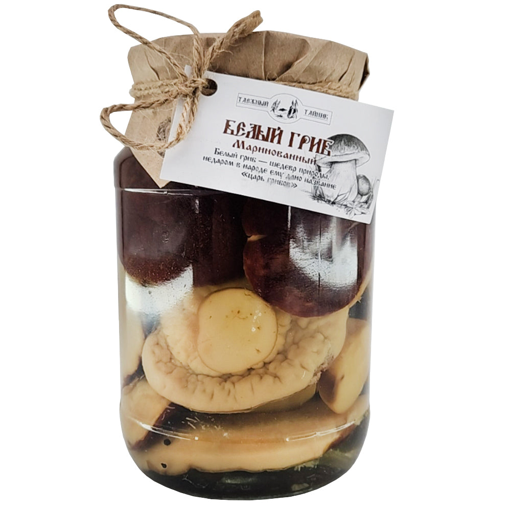 Marinated Ceps White Mushrooms | Porchini, Taiga Cache, 1000g/ 35.27oz