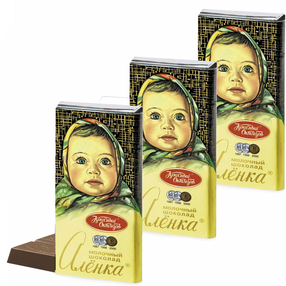 PACK 3 Alenka Milk Chocolate, Red October, 60 x 3