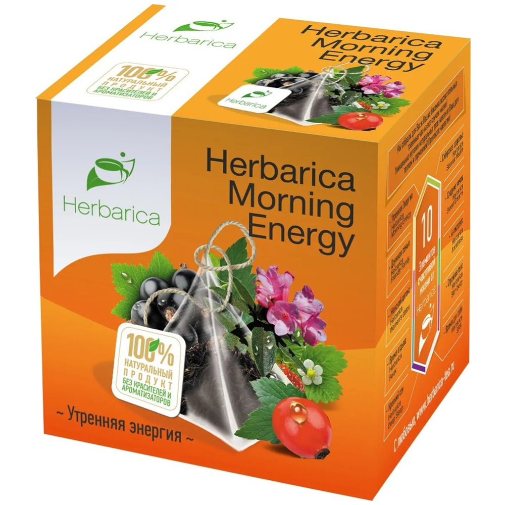 Natural Herbal Tea "Morning Energy", Herbarica, 20 pyramids, 40g