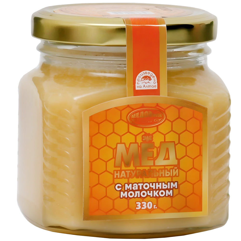 Natural Honey with Royal Jelly, Medovy Kray, 330g/ 11.64 oz 