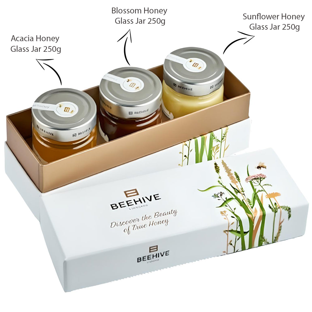 Natural Honey Gift Set "DISCOVER THE BEAUTY" №5, BEEHIVE, 750g/ 26.46 oz