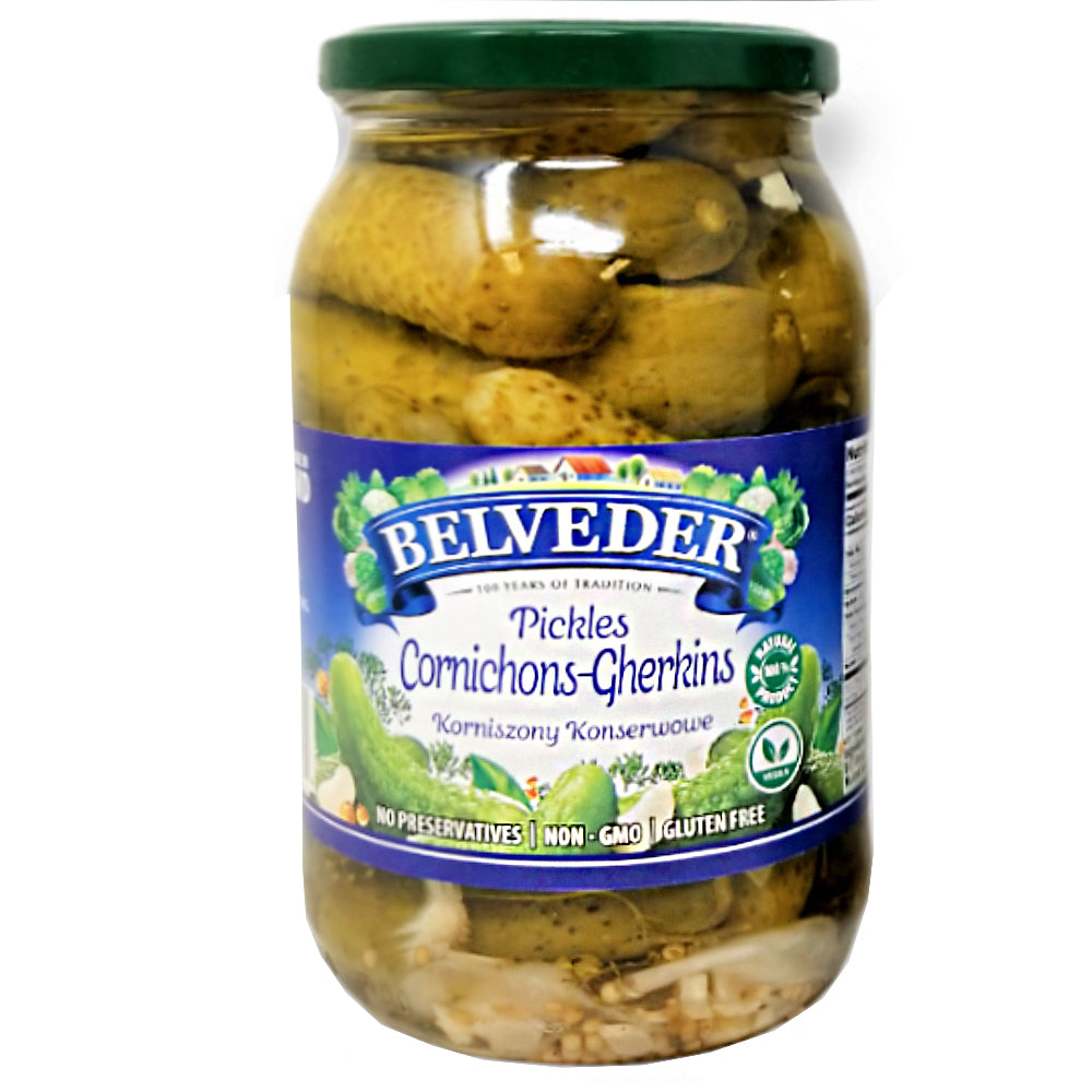 Pickles Cornichons-Gherkins | Belveder, 32oz