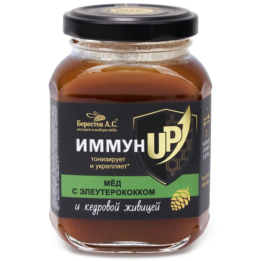 Natural Honey "Eleutherococcus & Cedar Gum", Collection "ImmunUP" | Berestov A. S., 7.05oz