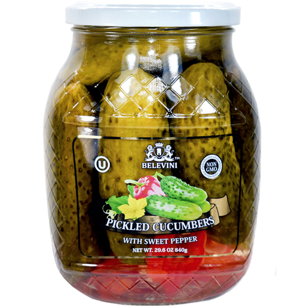 Pickled Cucumbers with Sweet Pepper | Belevini, 29.63oz