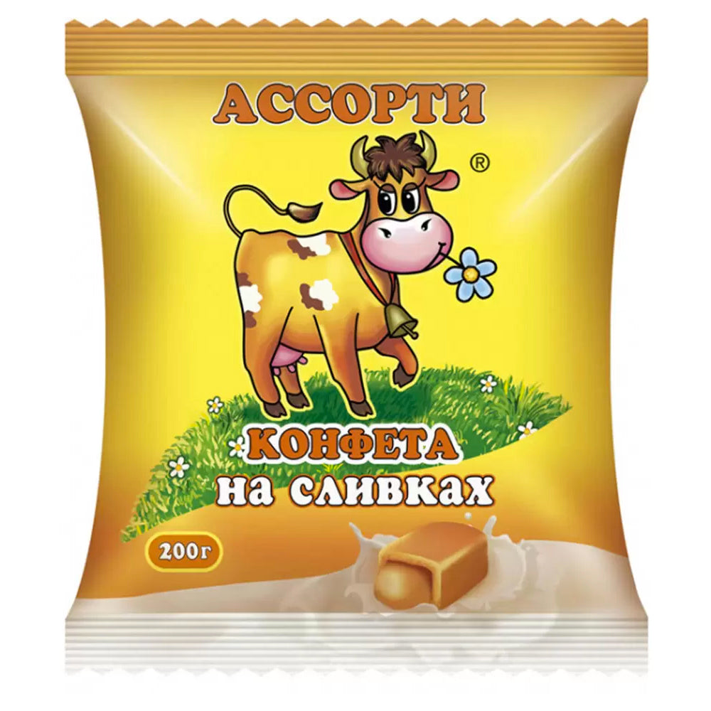 Assorted Creamy Fudge Candy "Korovka", Volsky Confectioner 7.06oz