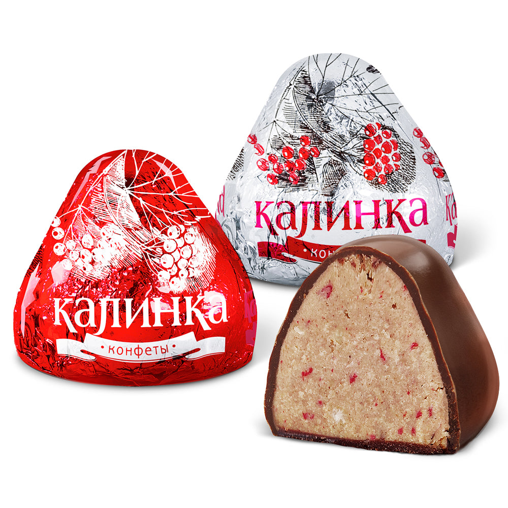 Chocolates with Raspberries & Nuts "Kalinka", Red October, 226g/ 7.97 oz