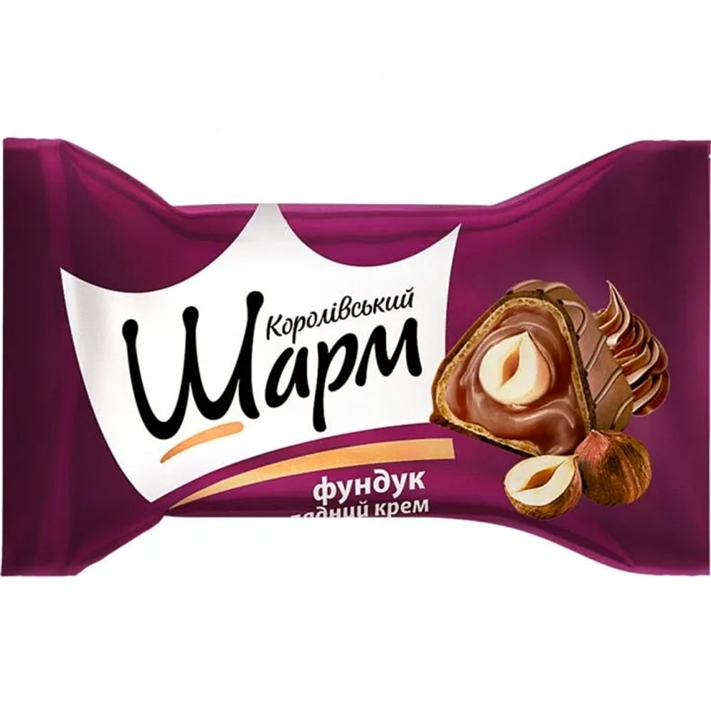 Waffle Candies with Whole Hazelnuts & Chocolate Cream "Royal Charm", AVK, 226g/ 7.97oz