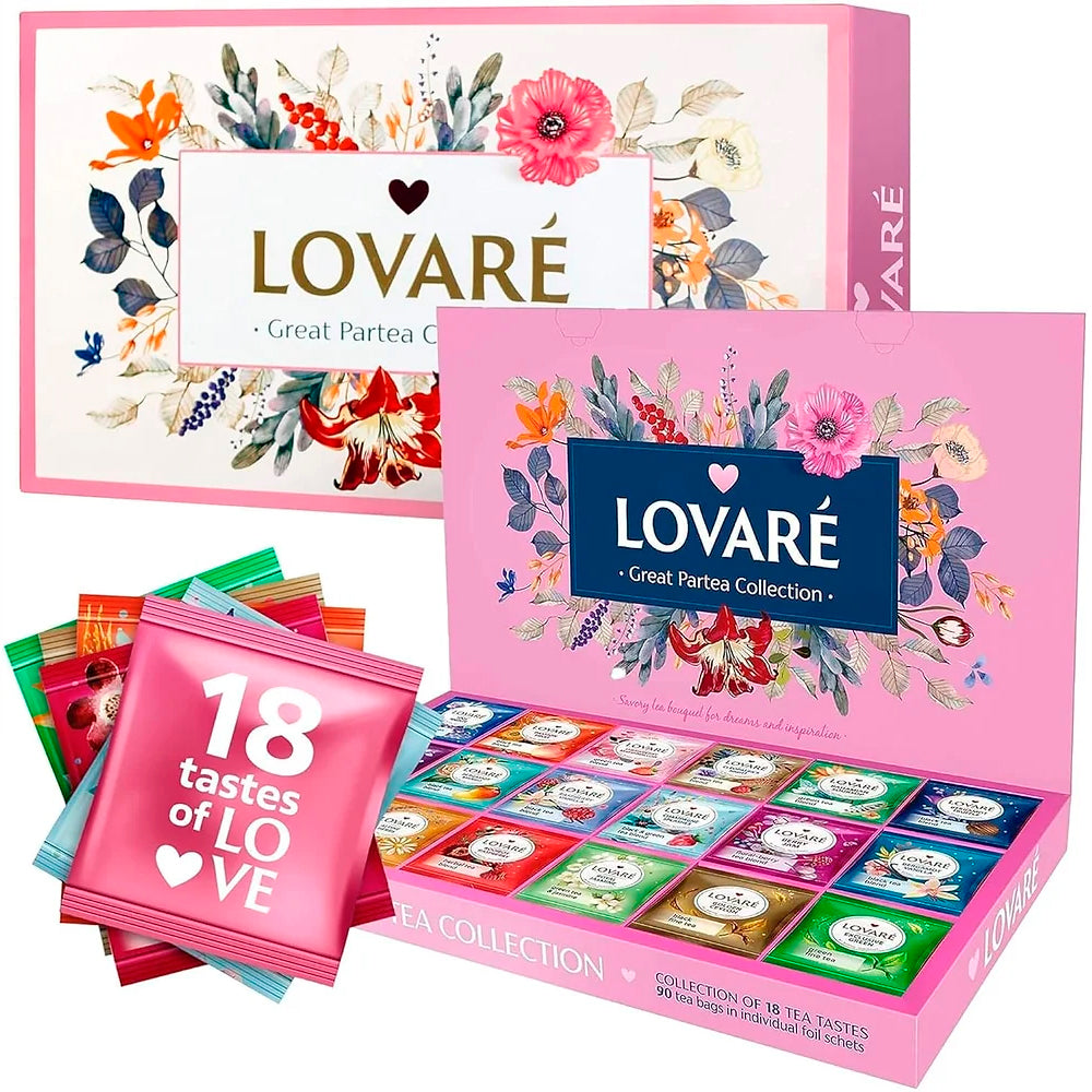 Tea Collection "Great Partea Collection", LOVARE, 18 Types of 5 Bags Each