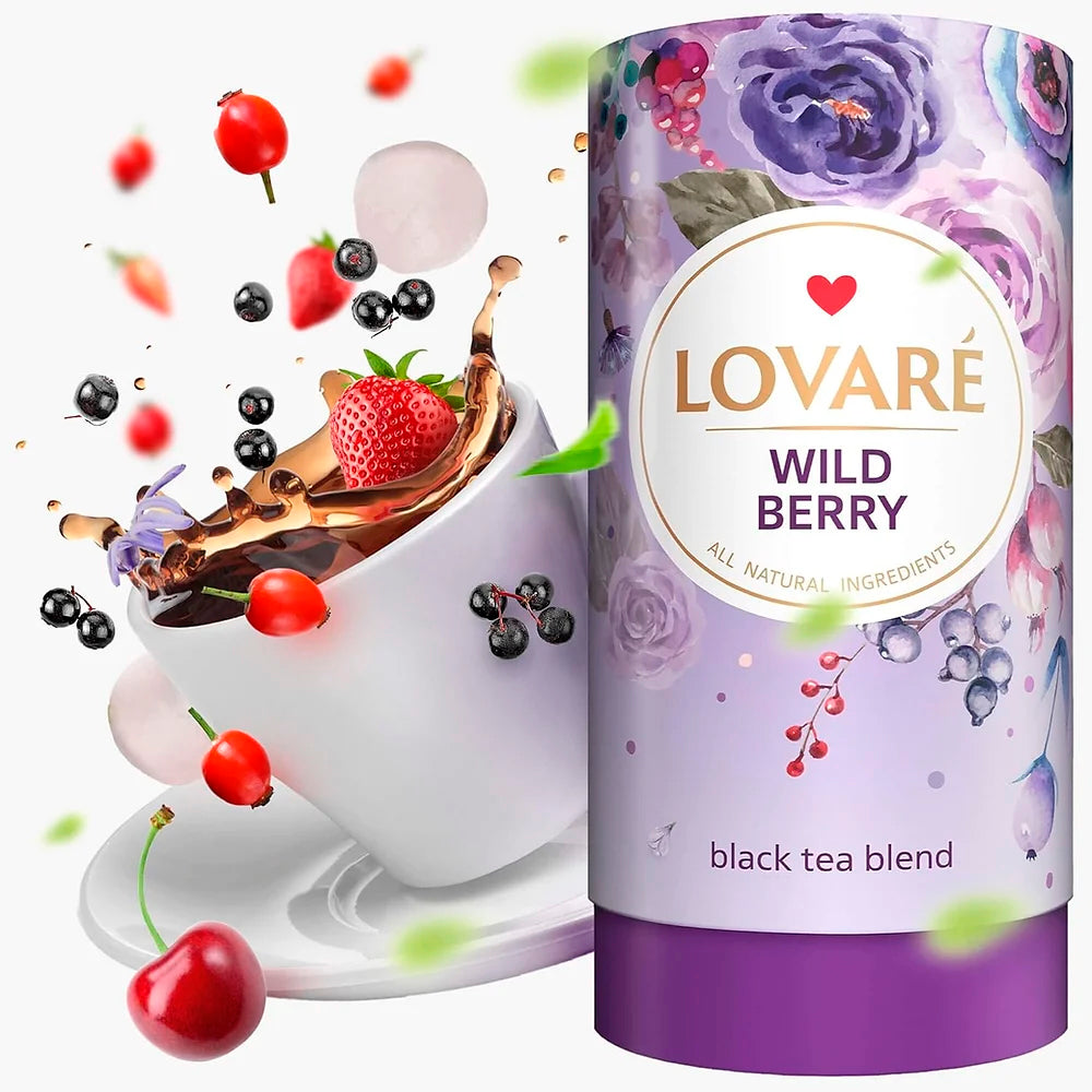 Black Tea Blend «Wild Berry», LOVARE, 80g/ 2.82oz