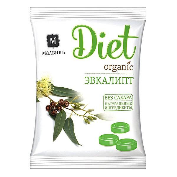 Diet "Eucalyptus" Organic Sugar FREE Candy, 50 g