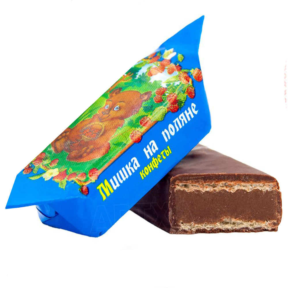 Chocolate Waffle Candies "Mishka na Polyane", Kommunarka, 226g/ 7.97oz