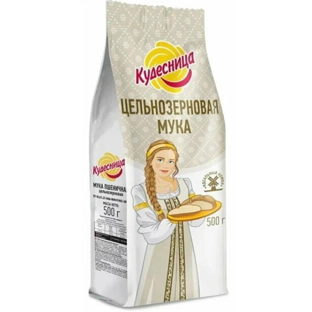 Wholegrain Wheat Flour, Kudesnitsa, 500g/ 17.64 oz 