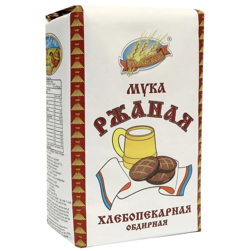 Rye Peeled Baking Flour, Russian Field, 1kg/ 35.27oz