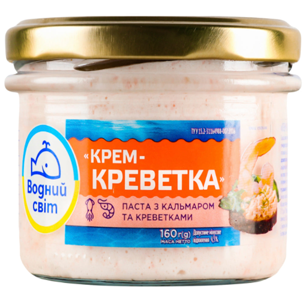 Spread with Squid & Shrimp "Cream Shrimp", Water World, 160g/ 5.64oz