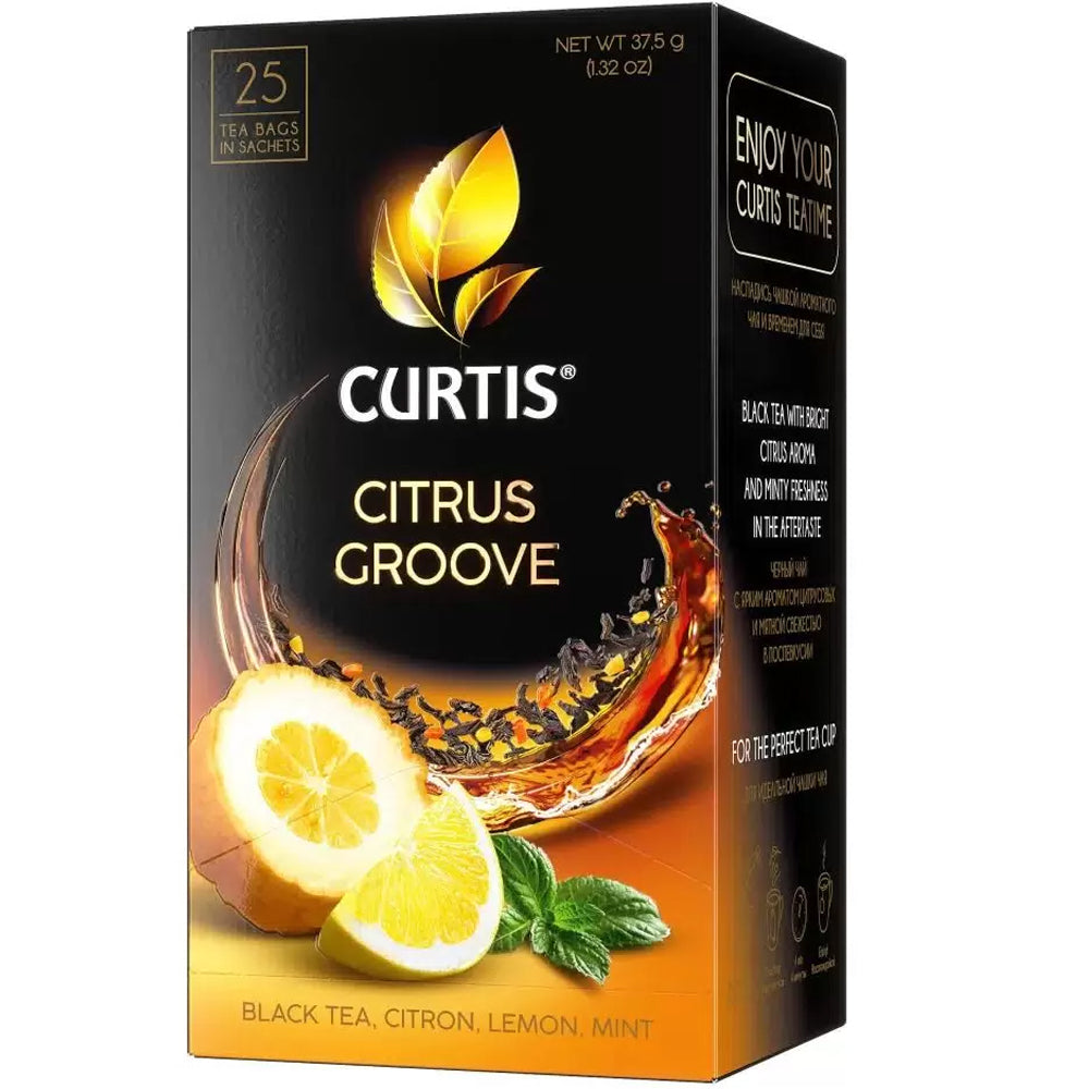 Black Tea with Lemon, Citron and Mint "Citrus Groove" Curtis, 25 Sachets