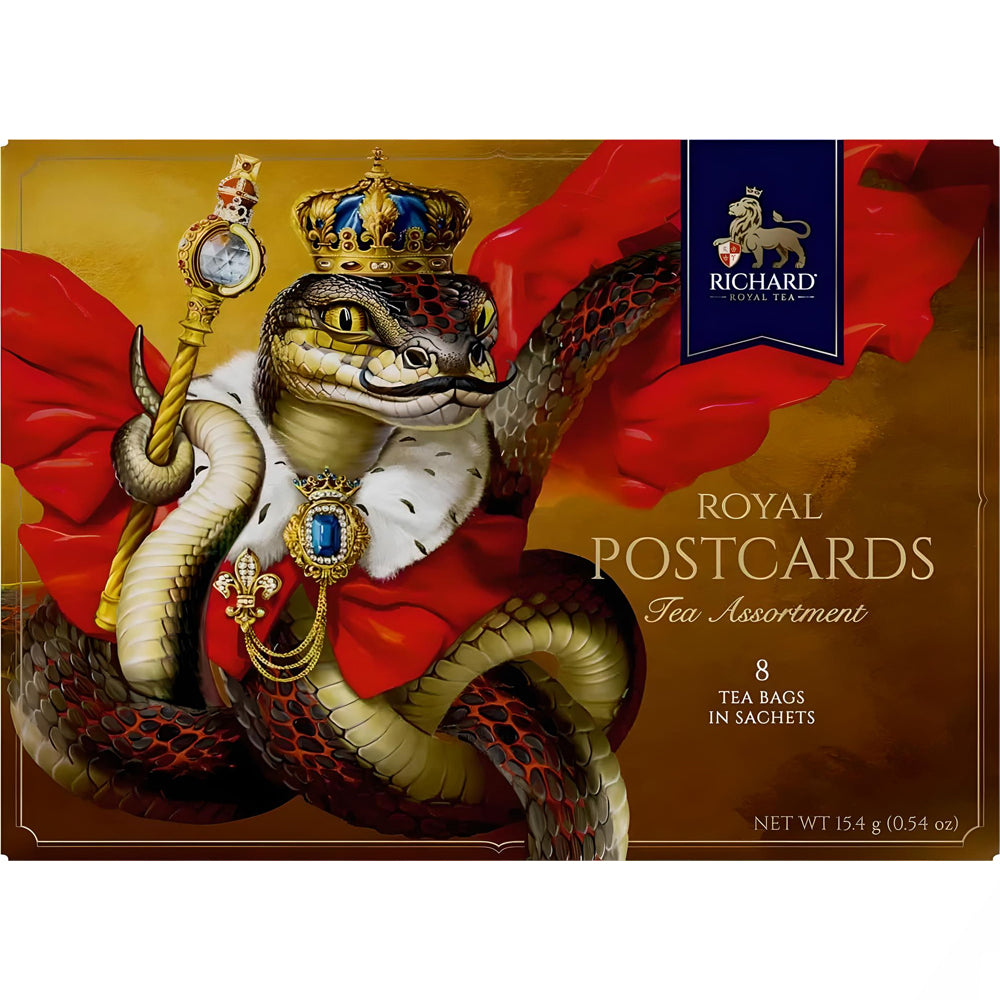 Assorted Tea in a New Year's Card (Gold), RICHARD, 15.4 g/ 0.54 oz