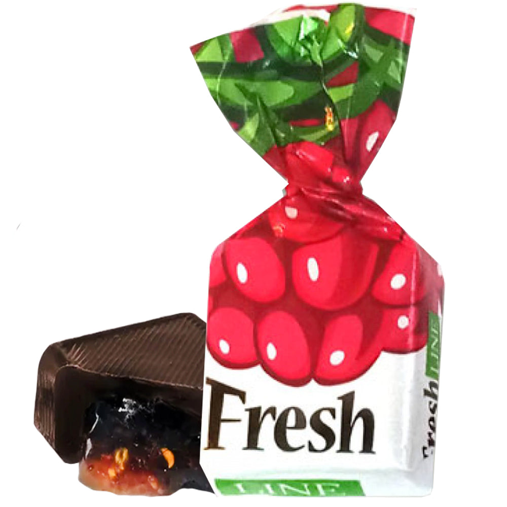 Chocolates with Raspberry Liquid Filling "Fresh Line", Chocolate Couturier, 226g/ 7.97 oz