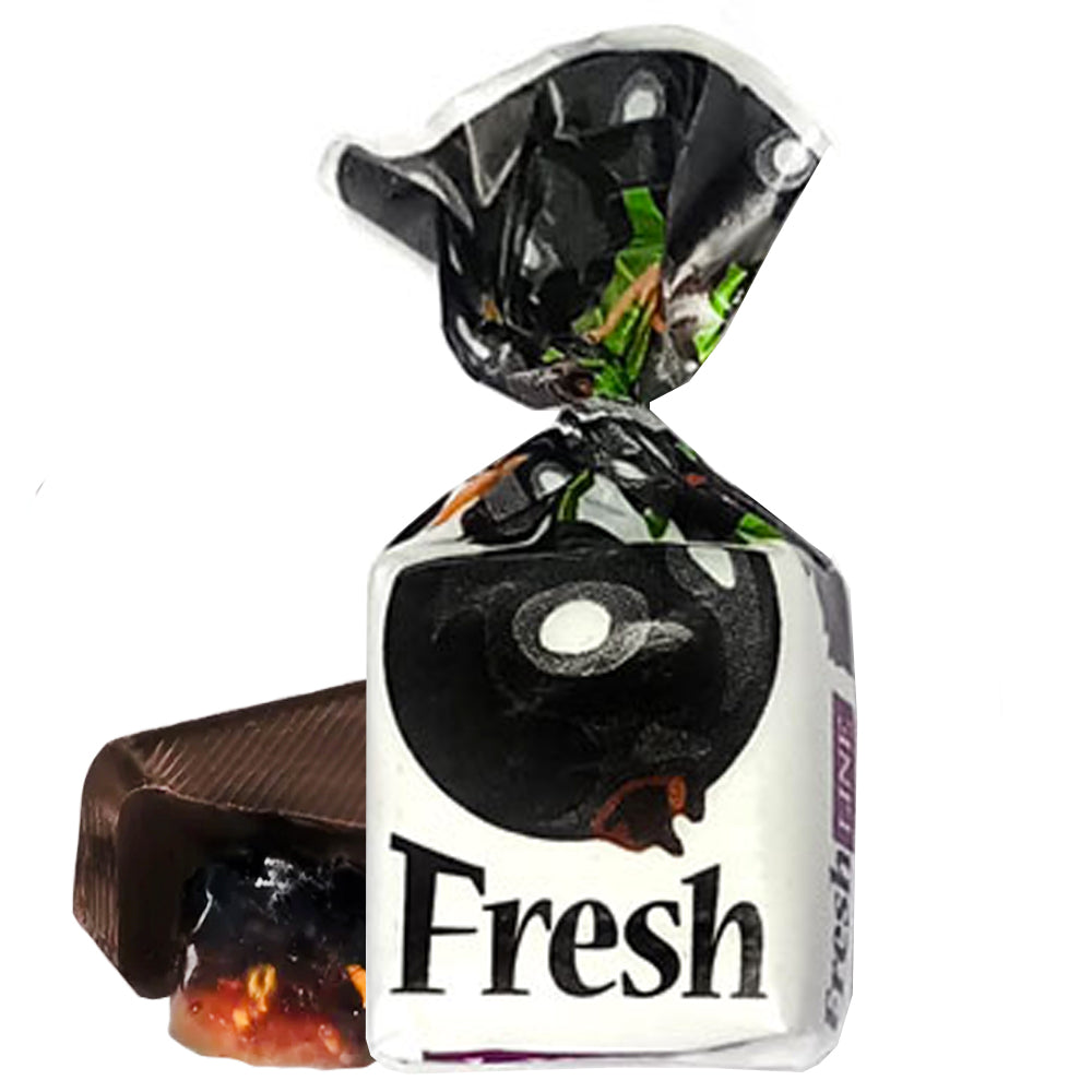 Chocolates with Blackcurrant Liquid Filling "Fresh Line", Chocolate Couturier, 226g/ 7.97 oz
