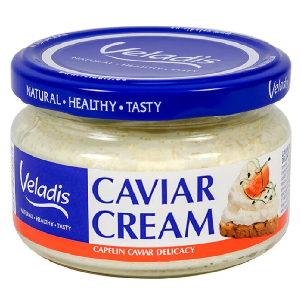 Capelin Caviar Plain Creamy Spread, Veladis, 180g/ 6.35oz