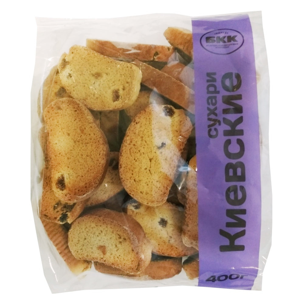 Raisin Rusk Zwieback "Kievsky", BKK, 400g/ 14.11oz