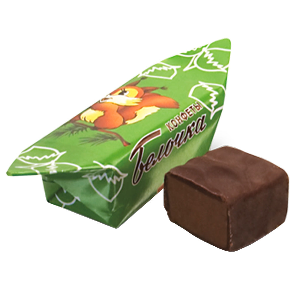 Chocolate Candy "Belochka", Kommunarka, 226 g / 0.5lb