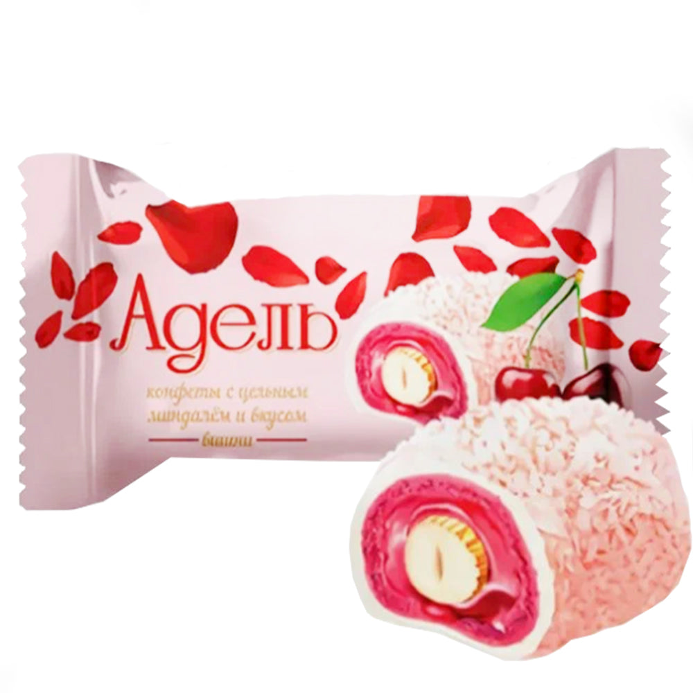 Waffle-Cream Candies Whole Almonds & Cherries "Adel", Akkond, 226g / 7.97oz