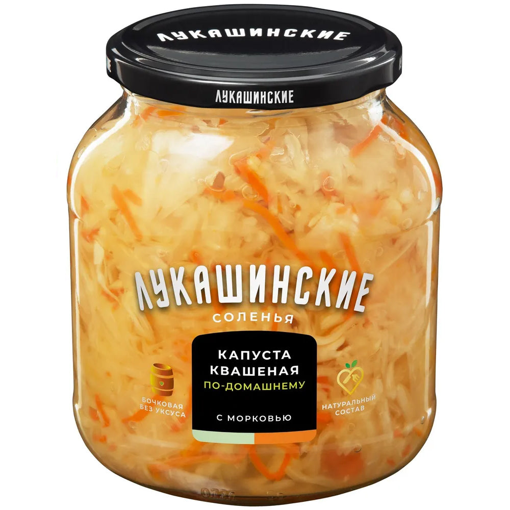 Sauerkraut with Carrots "Homemade", Lukashinskie, 670g/ 23.63 oz