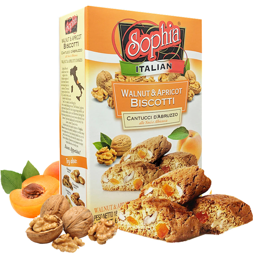 Cookies with Dried Apricots and Walnuts, Sophia, 180g/ 6.35 oz