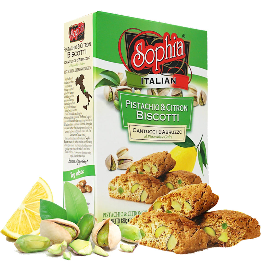 Pistachio and Lemon Cookies, Sophia, 180g/ 6.35 oz