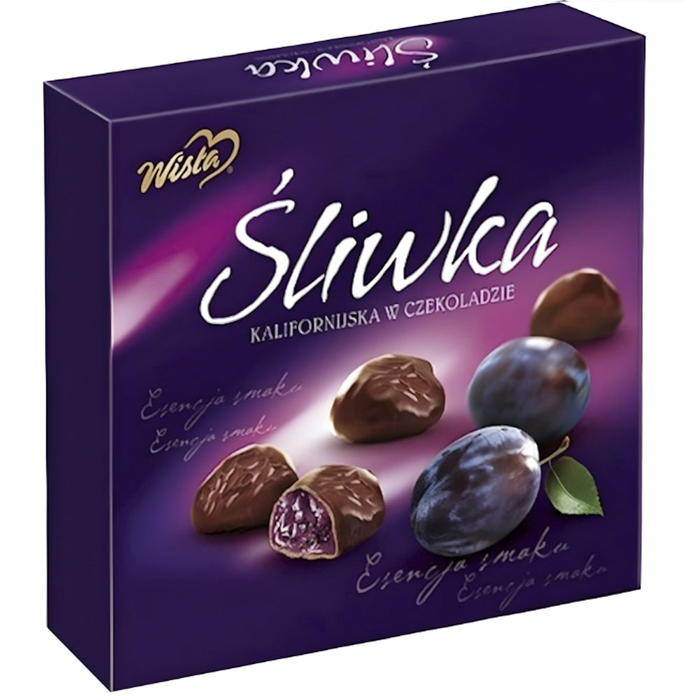 Chocolate Glazed California Plum Candies Sliwka, Wisla, 350g/ 12.35oz 