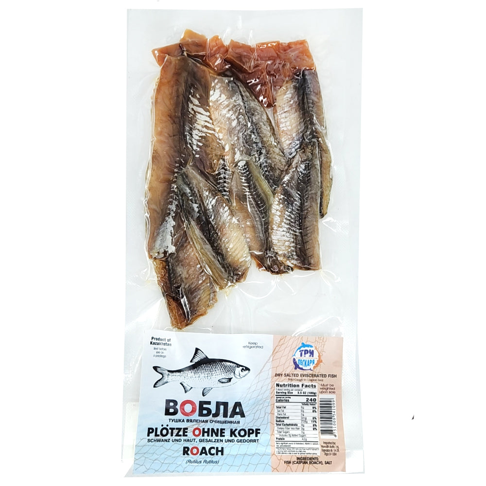 Dried Peeled Roach with Caviar, Three Minnows, 180g/ 6.35 oz