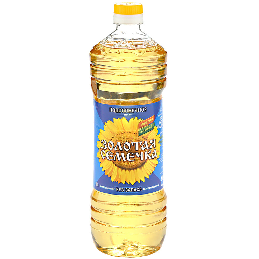 Refined Sunflower Oil, Golden Seed, 1l/ 33.81 oz