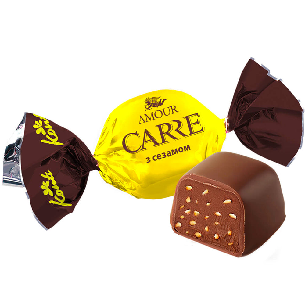 Chocolates "Carre Amour with Sesame", Konti, 226g/ 7.97oz