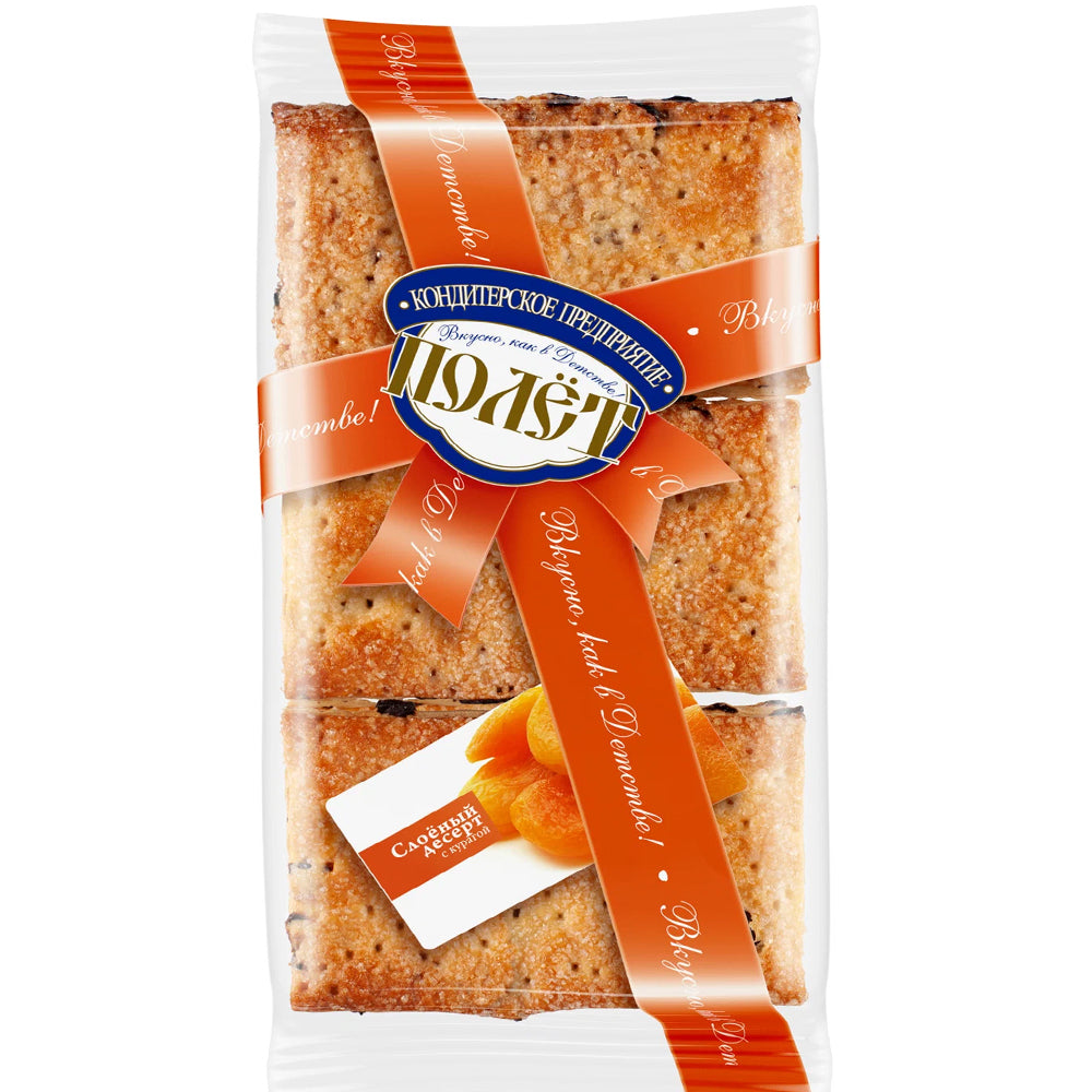 Puff Pastry Dessert with Dried Apricots, Polet, 220g/ 7.76oz 