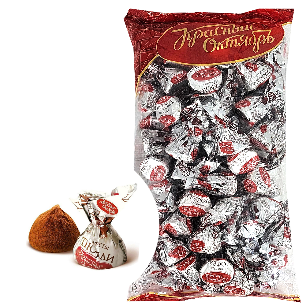 Unglazed Chocolate Candies, Truffle, Red October, 800g / 1.7lb