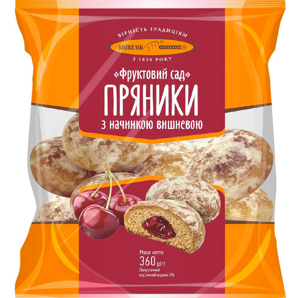 Gingerbread with Cherry Filling "Orchard", Kievhleb, 360g/ 12.7oz