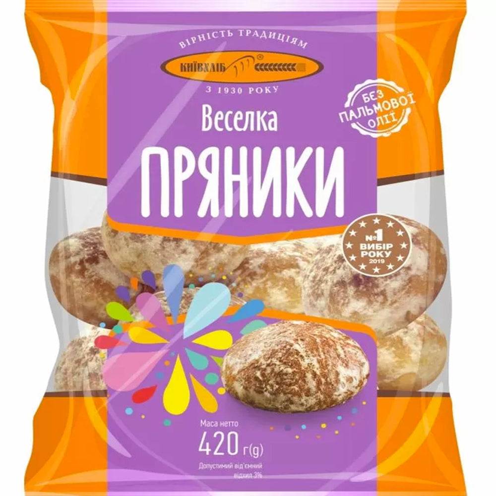 Gingerbread "Veselka", Kievhleb, 420g/ 14.82oz