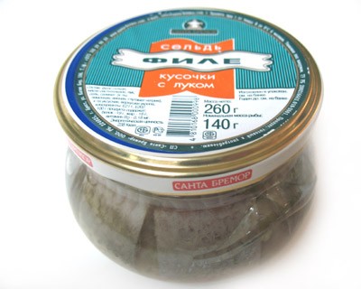 Herring Fillet in Oil with Onion, 9.17 oz / 260 g