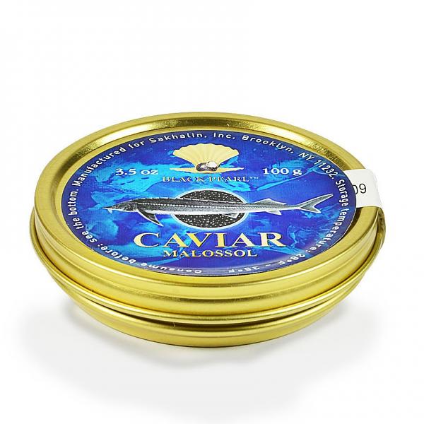Premium Quality Osetra Kaluga Black Caviar "Malosol", 3.5 oz / 100 g