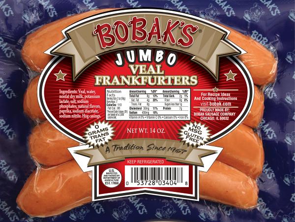 Veal Sausages "Bobak's", 14 oz / 396 g