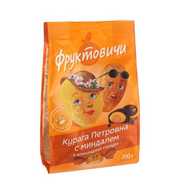 Dried Apricots and Almonds in Chocolate Glaze "Kuraga Petrovna", 7.05 oz / 200 g