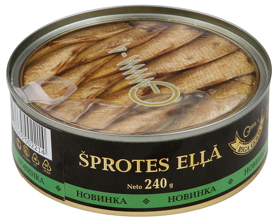 Sprats in Oil, Riga Gold, 0.53 lb/ 240g