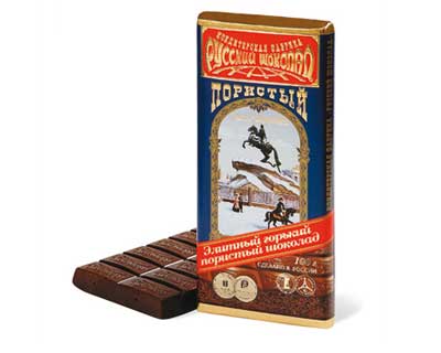 Russian Aerated "Elite" Chocolate, 3.52 oz / 100 g