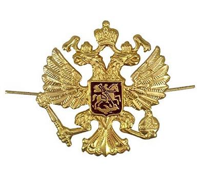 Russian Military Army Imperial Eagle Crest Hat Pin Badge (KOKARDA)